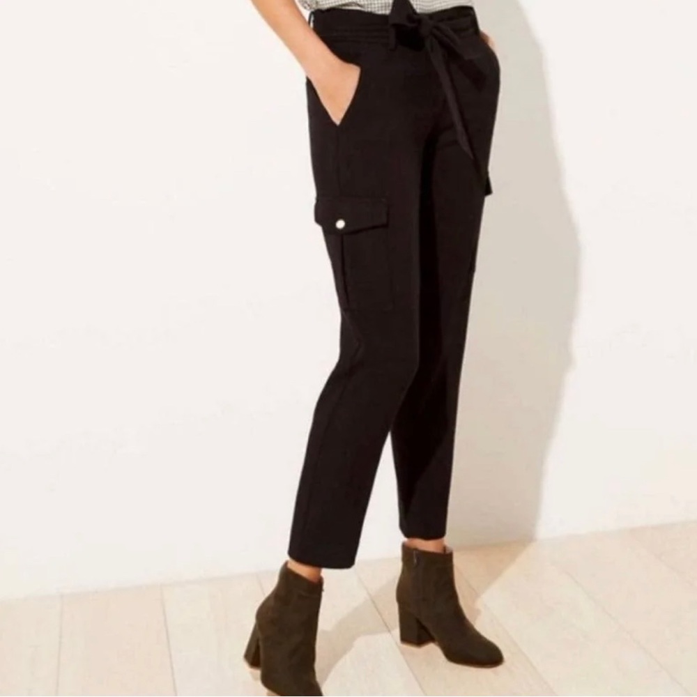 NWT Loft Slim Tie Waist Cargo Pants